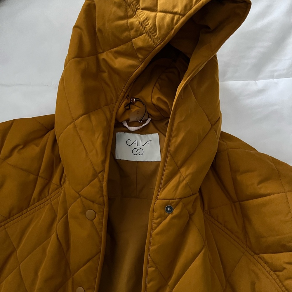 Calia Women's Quilted Puffer Jacket - Mustard